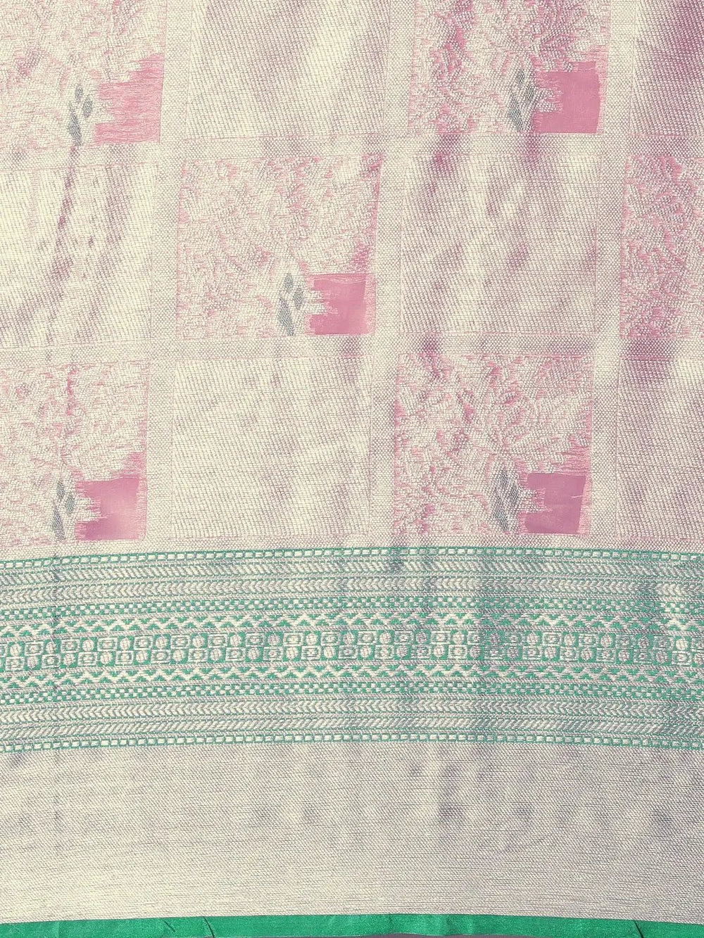 Kora Silk Banarasi Saree With Zari border