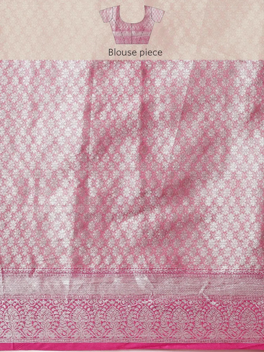 Kora Silk Banarasi Saree With Zari border