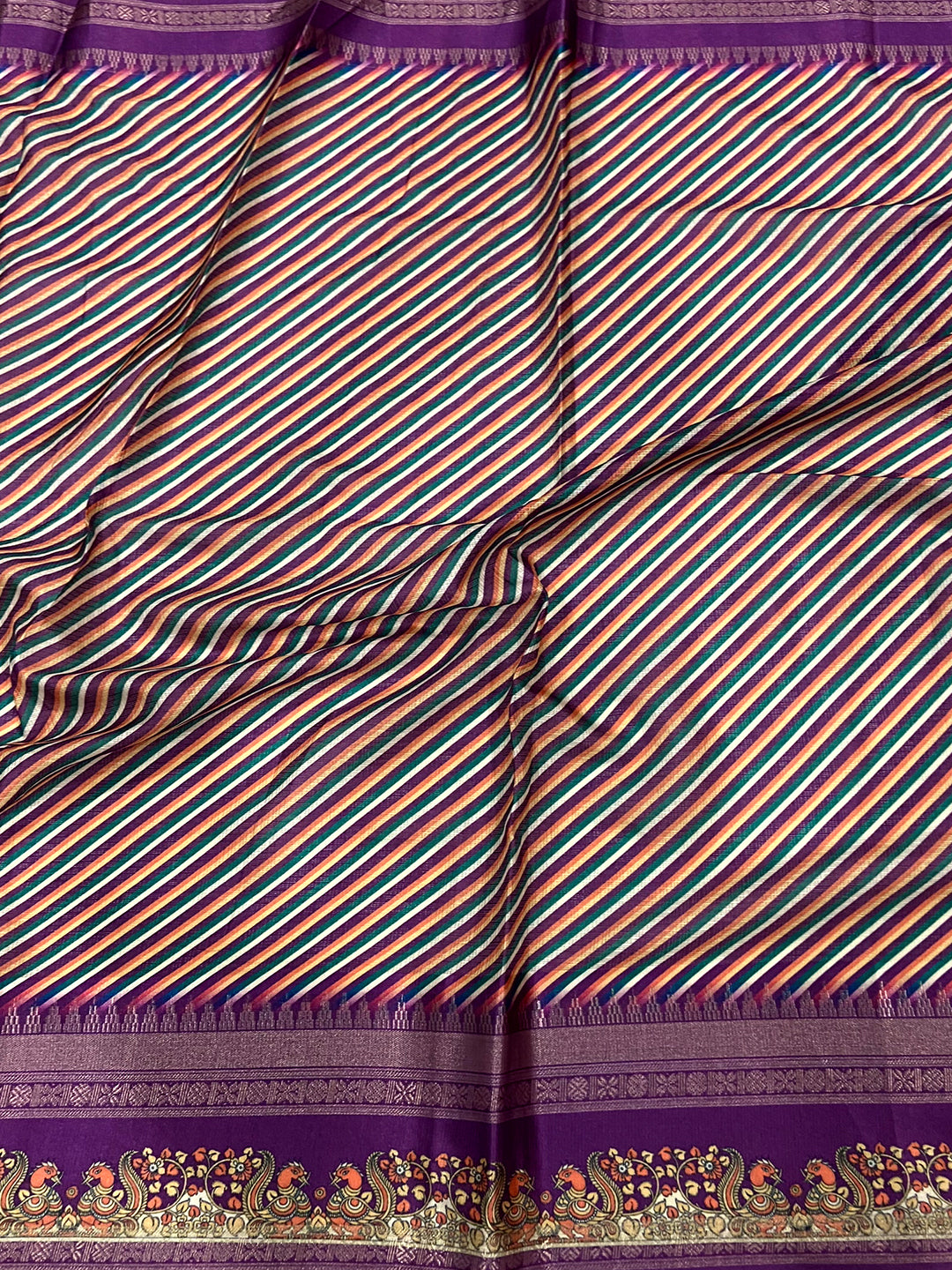 Dahlia Pink Kota Satin Border Saree

