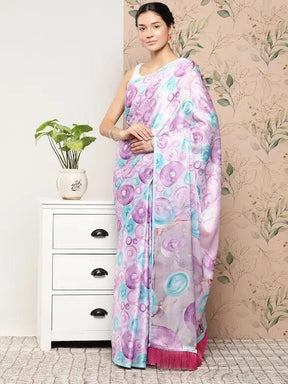 Soft Satin Georgette Pristel Colour Saree