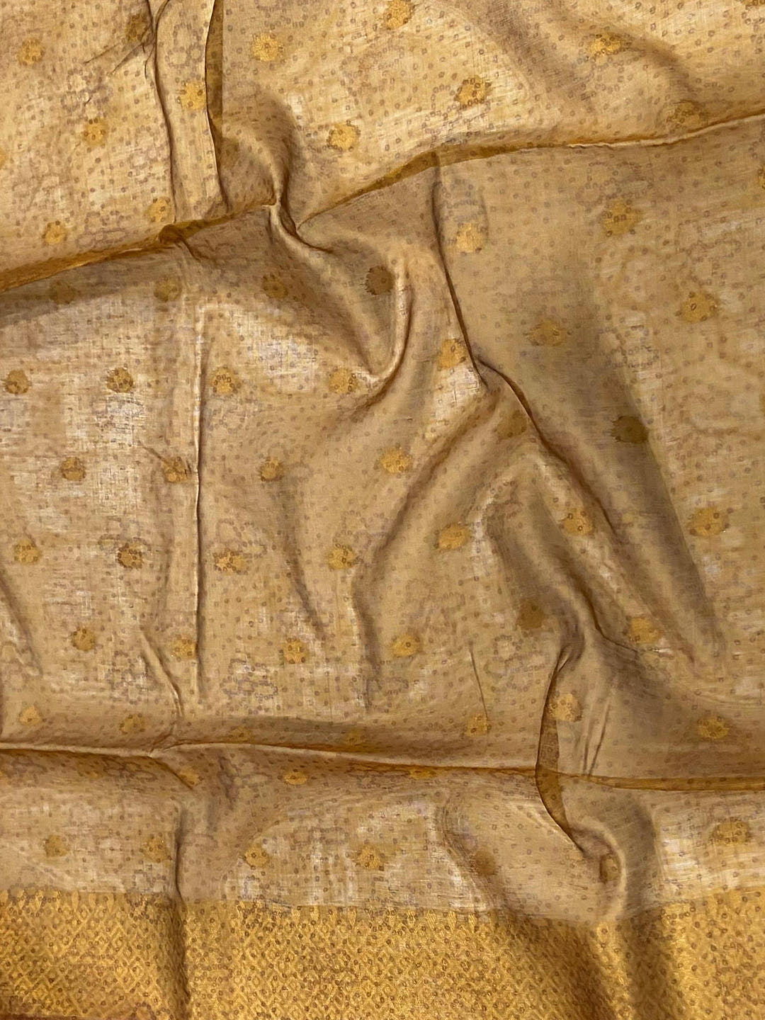 Pink Gold Zari And Kalamkari Print Saree