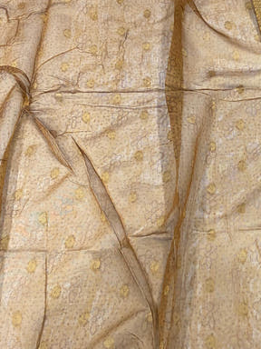 Rama Gold Zari And Kalamkari Print Saree