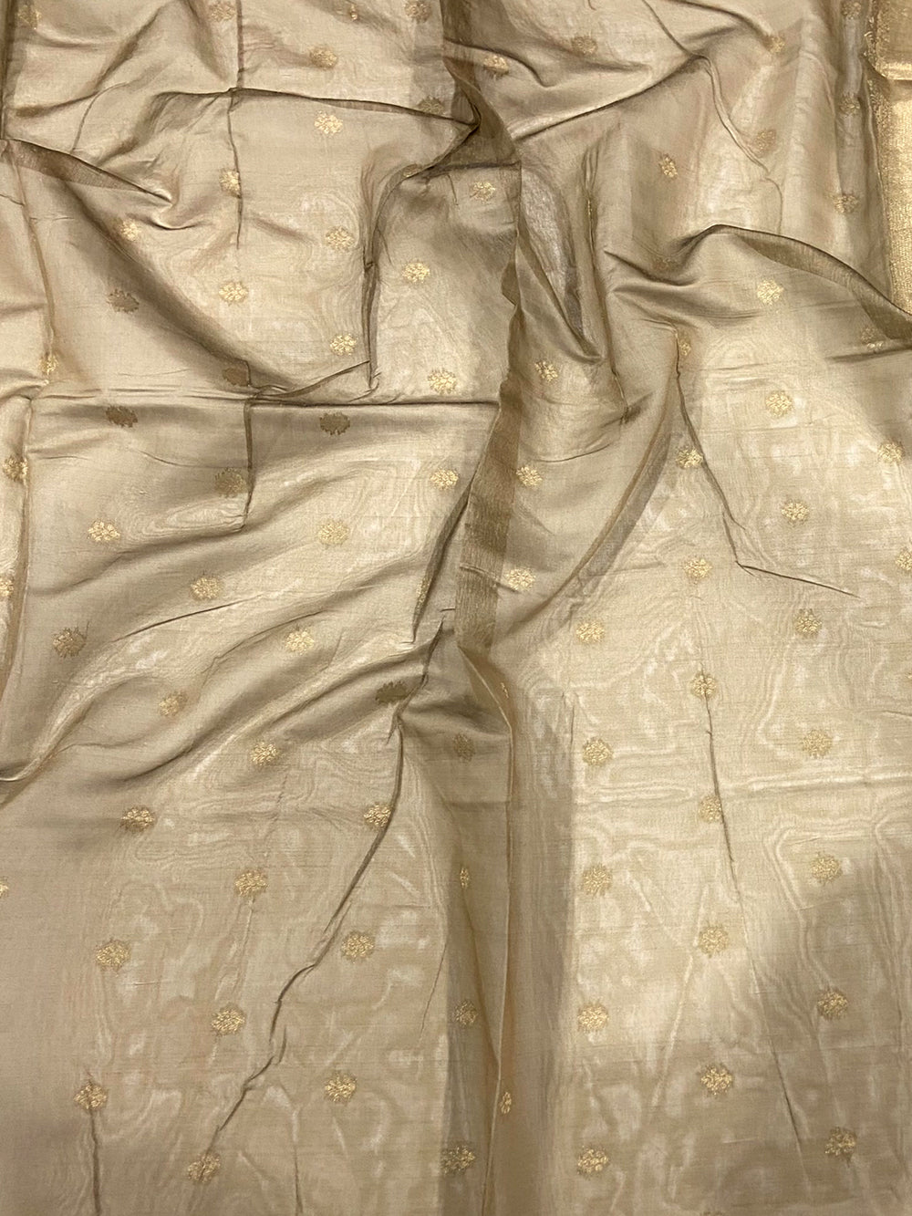 Sky Blue Geometric Zari And Kalamkari Silk Saree