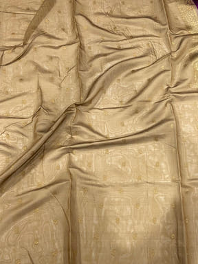 Purple Soft Silk Kalamkari Printed Pallu Saree