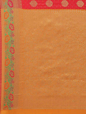 Banarasi Red Colour Woven Design Saree