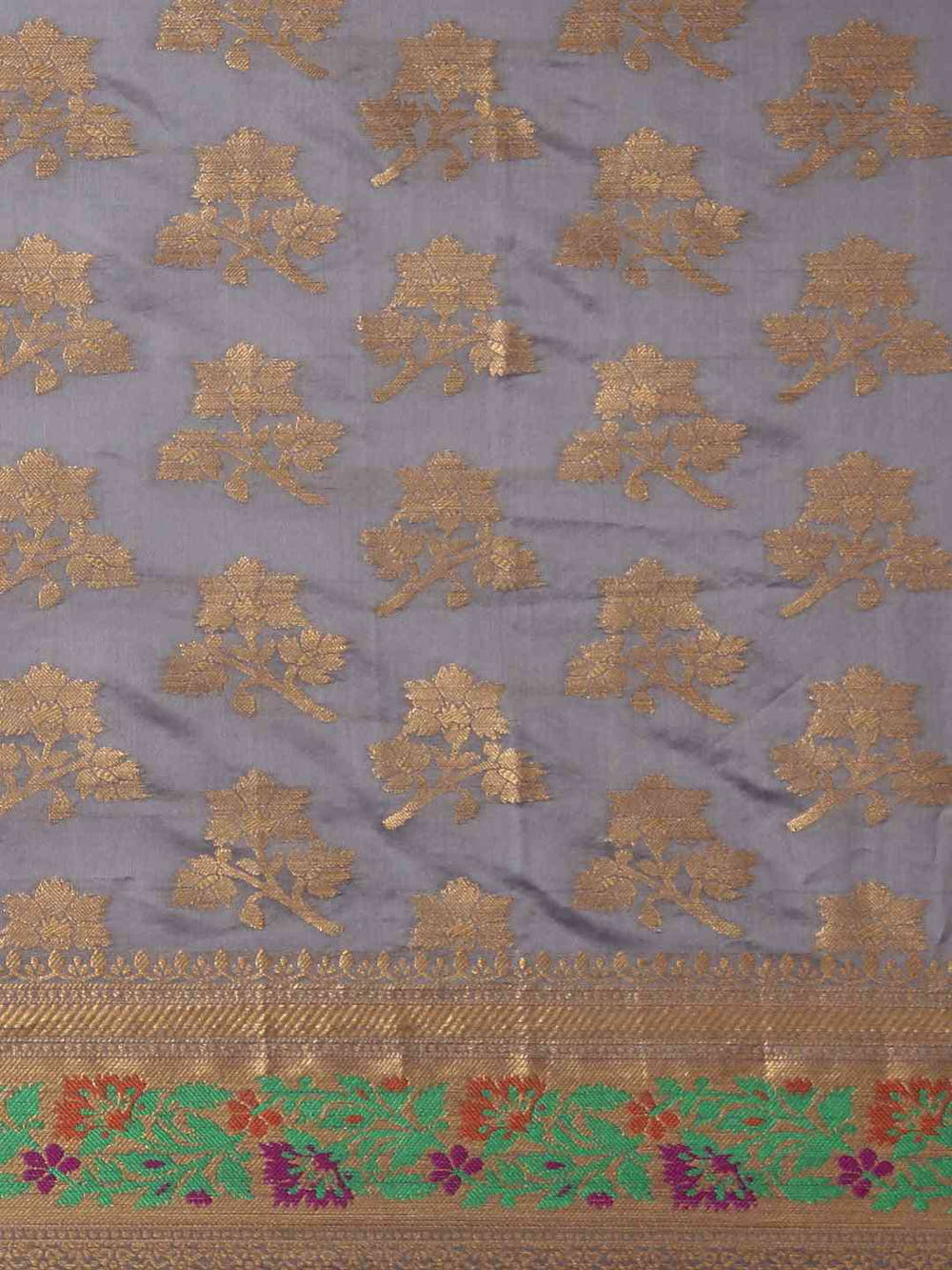 Banarasi Grey Colour Woven Design Saree 