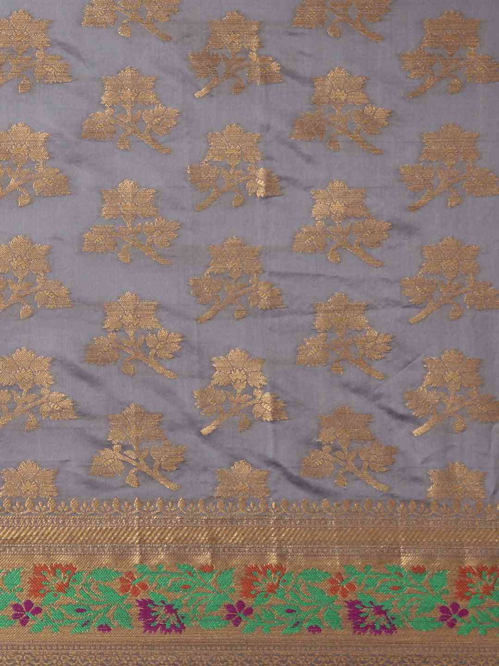 Banarasi Grey Colour Woven Design Saree 