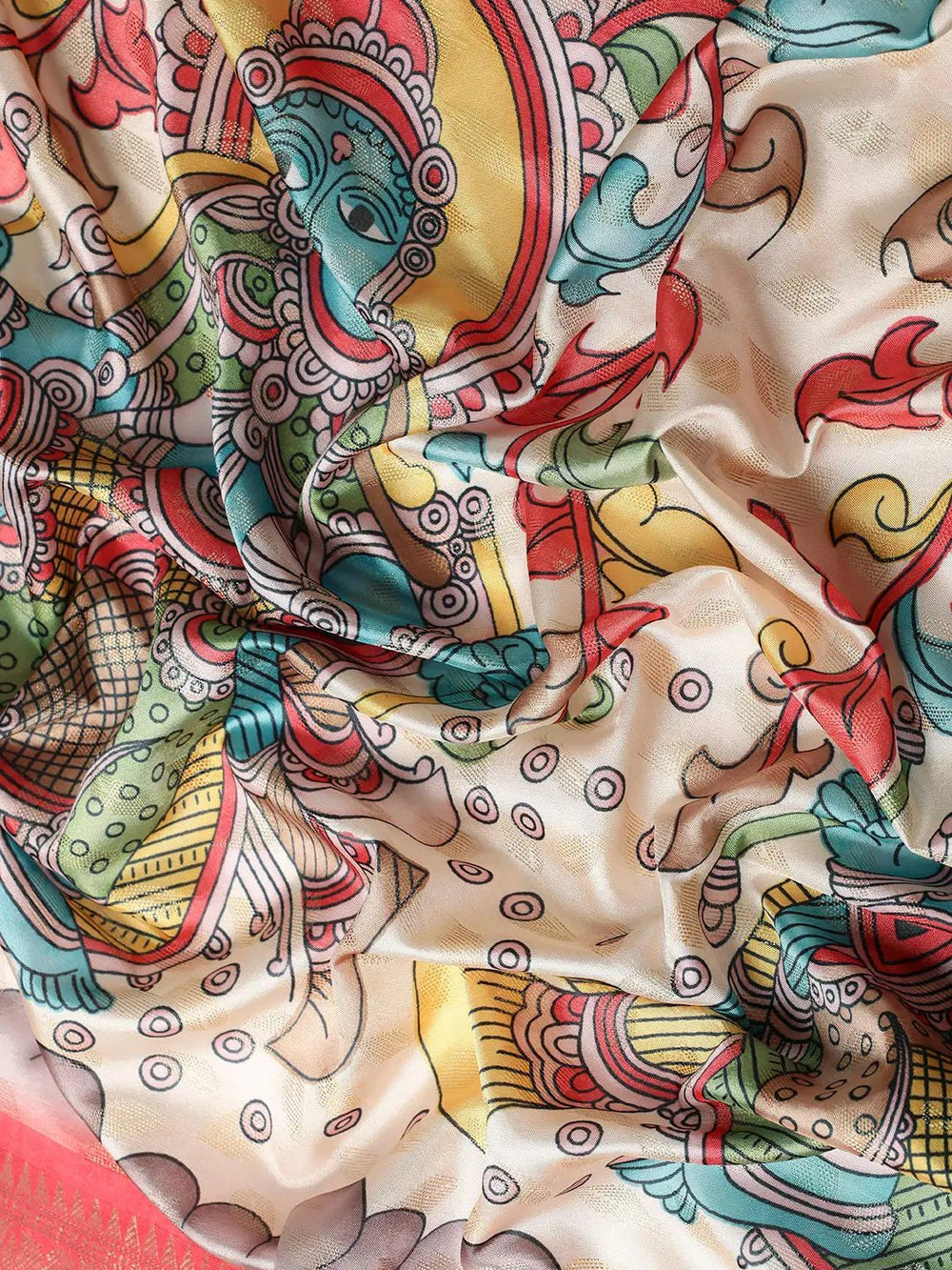 Kalamkari Pattu Banarasi Silk Saree