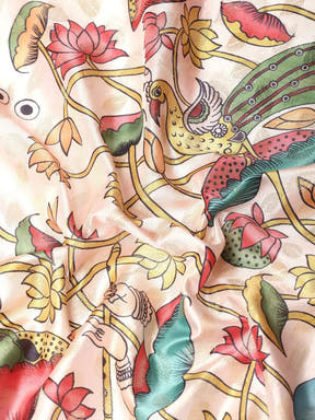 Kalamkari Pattu Banarasi Silk Saree