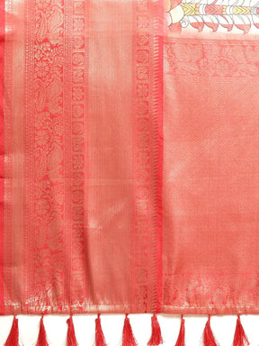 Kalamkari Pattu Banarasi Silk Saree