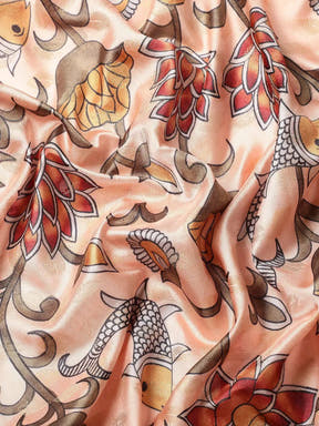 Kalamkari Pattu Banarasi Silk Saree