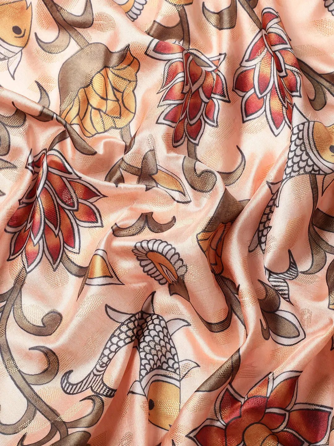 Kalamkari Pattu Banarasi Silk Saree
