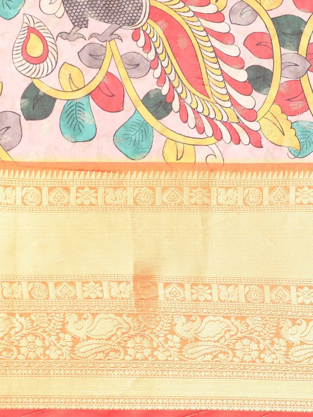 Kalamkari Pattu Banarasi Silk Saree