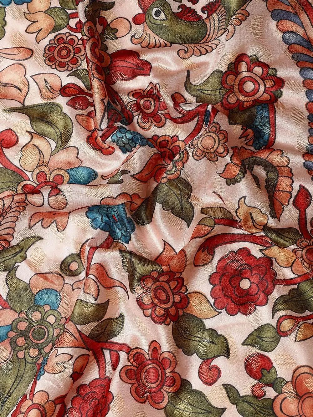 Kalamkari Pattu Banarasi Silk Saree