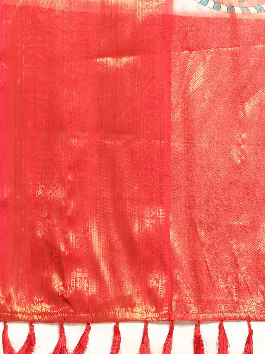 Kalamkari Pattu Banarasi Silk Saree