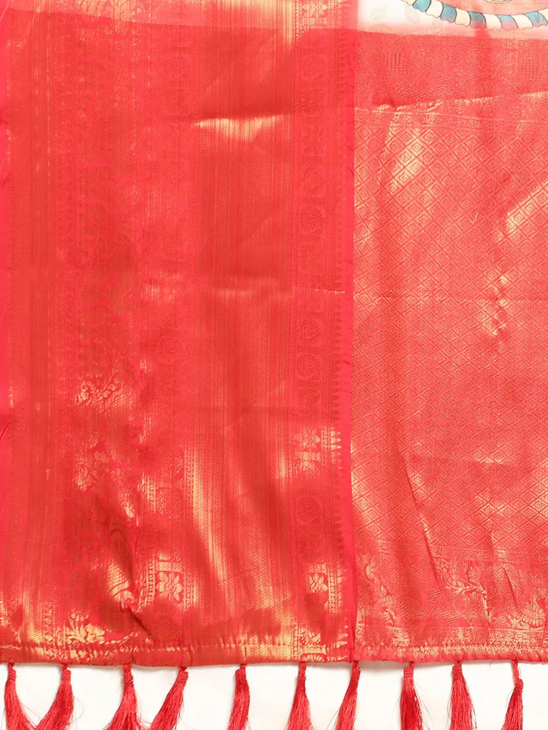 Kalamkari Pattu Banarasi Silk Saree
