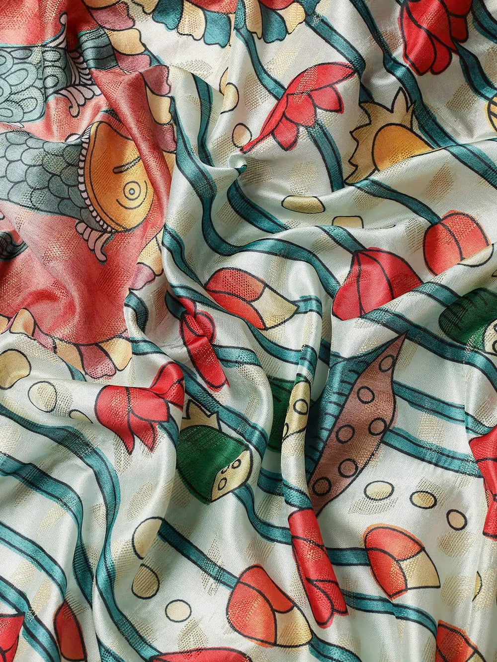 Kalamkari Pattu Banarasi Silk Saree