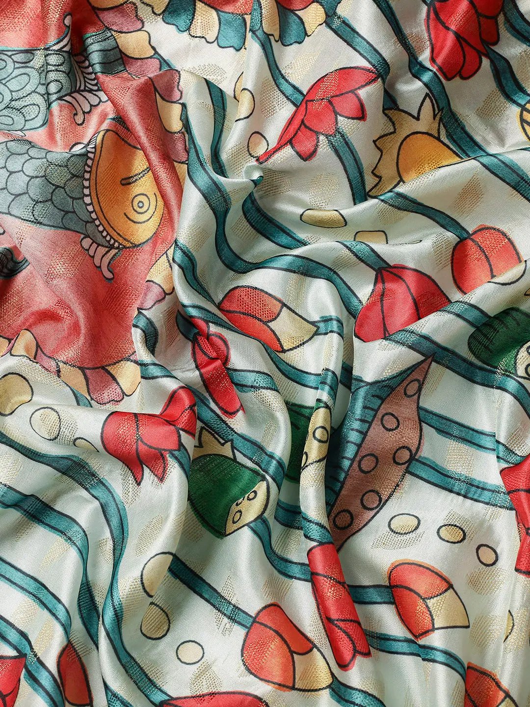 Kalamkari Pattu Banarasi Silk Saree