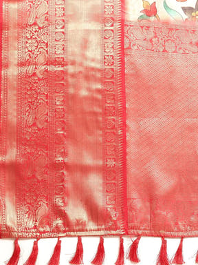Kalamkari Pattu Banarasi Silk Saree