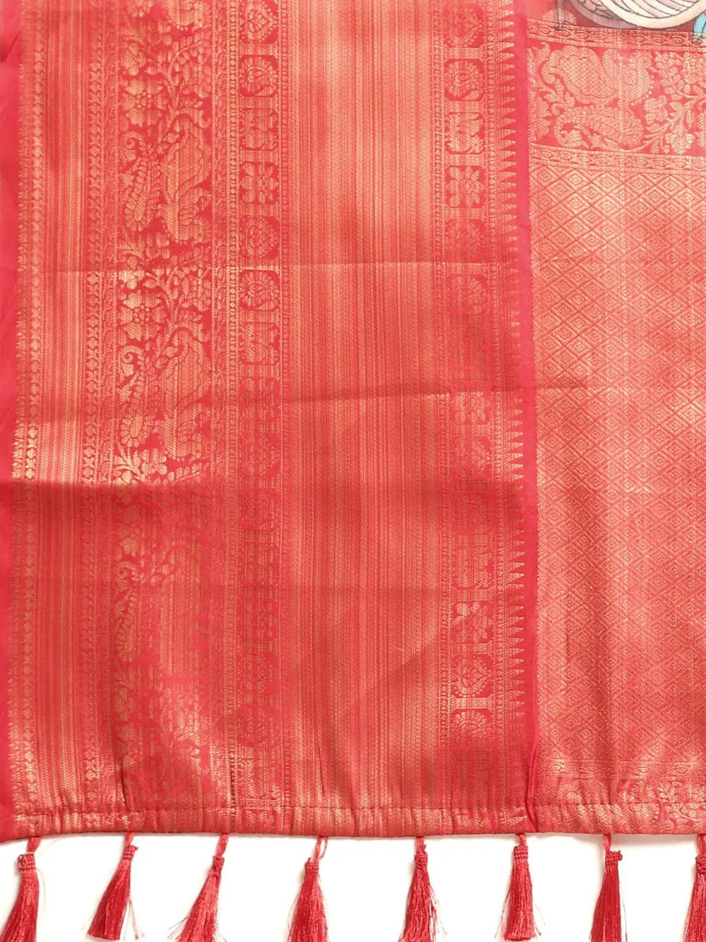 Kalamkari Pattu Banarasi Silk Saree