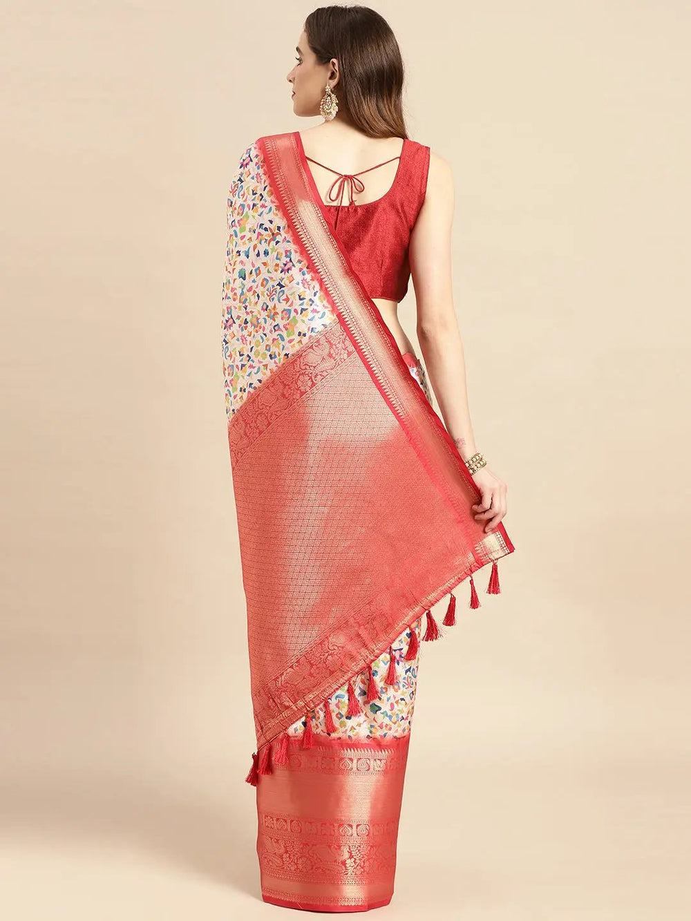  Pashmina Pattu Banarasi Silk Saree at Vastranand