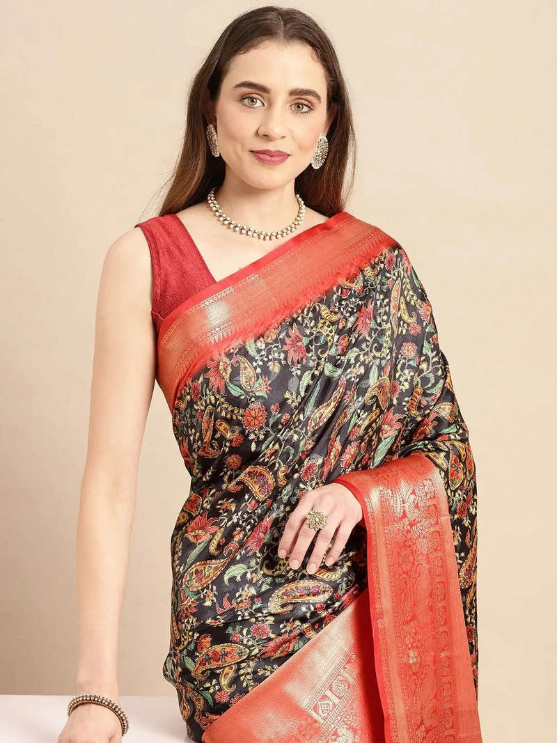 Exquisite Pashmina Digital Pattu Banarasi Silk Saree