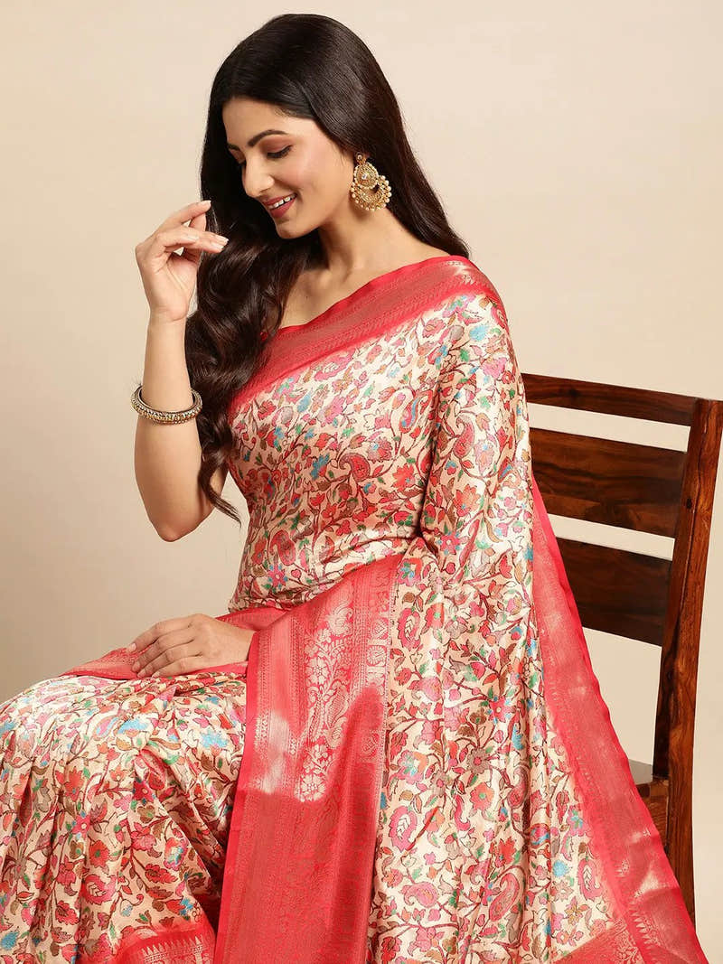 Exquisite Pashmina Digital Pattu Banarasi Silk Saree