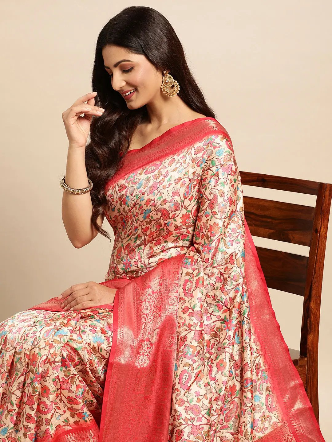  Pashmina Pattu Banarasi Silk Saree at Vastranand