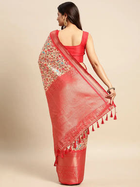  Pashmina Pattu Banarasi Silk Saree at Vastranand