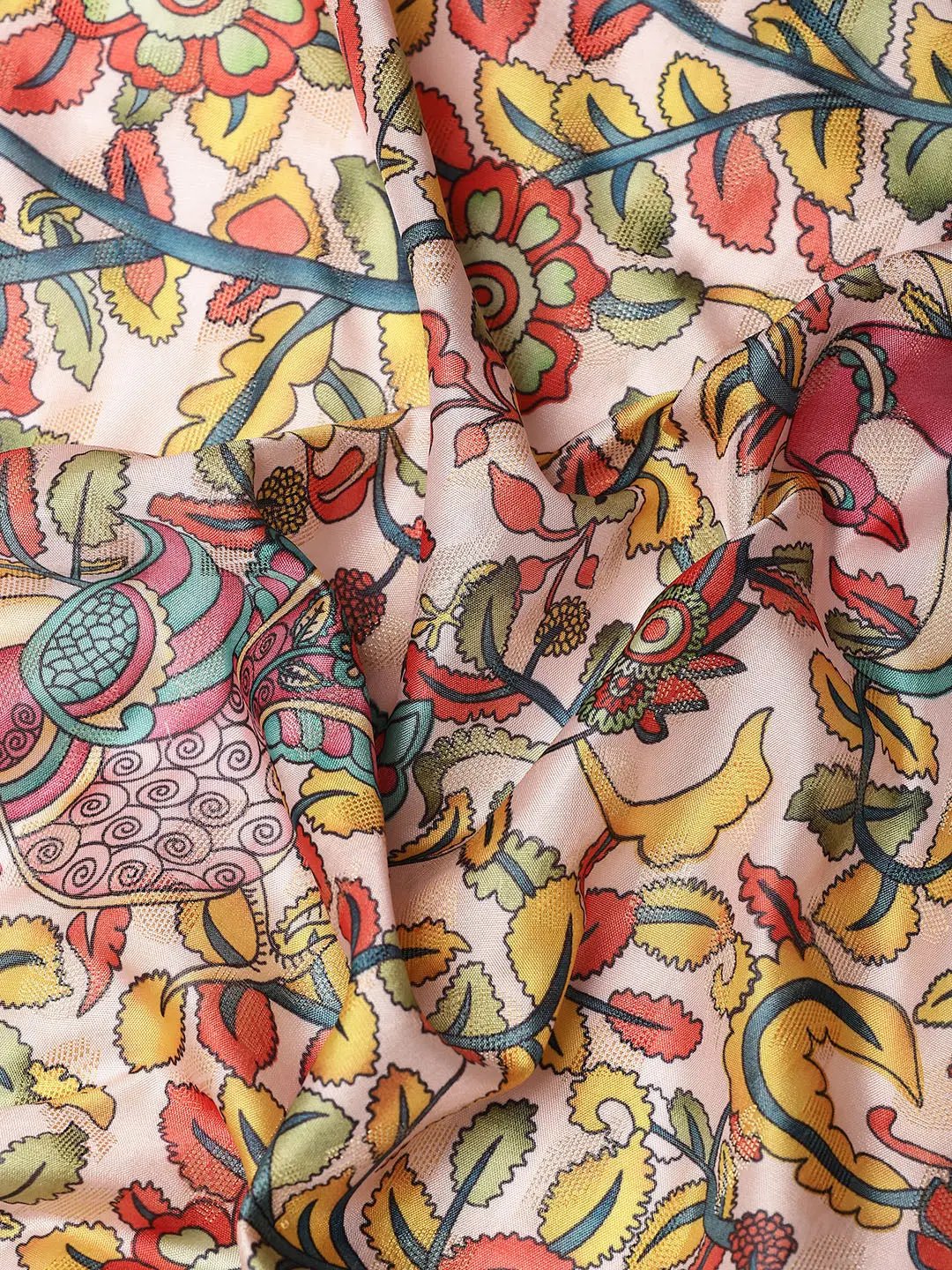 Kalamkari Pattu Banarasi Silk Saree