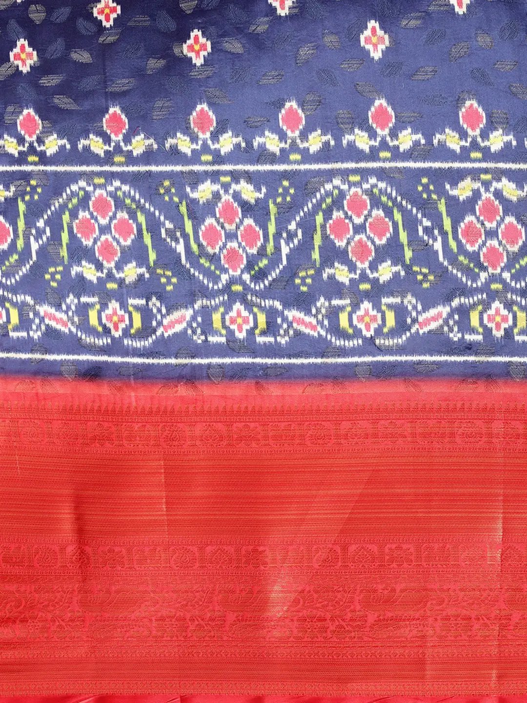 Ikkat Digital Pattu Banarasi Silk Saree