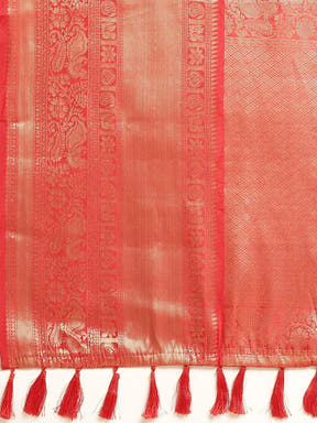 Kalamkari Pattu Banarasi Silk Saree 