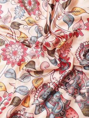 Kalamkari Pattu Banarasi Silk Saree 