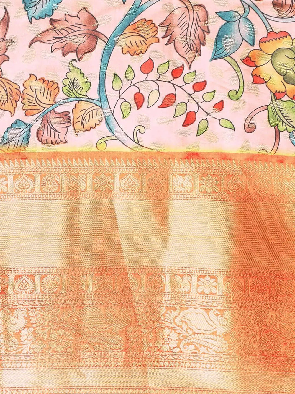 Kalamkari Pattu Banarasi Silk Saree 