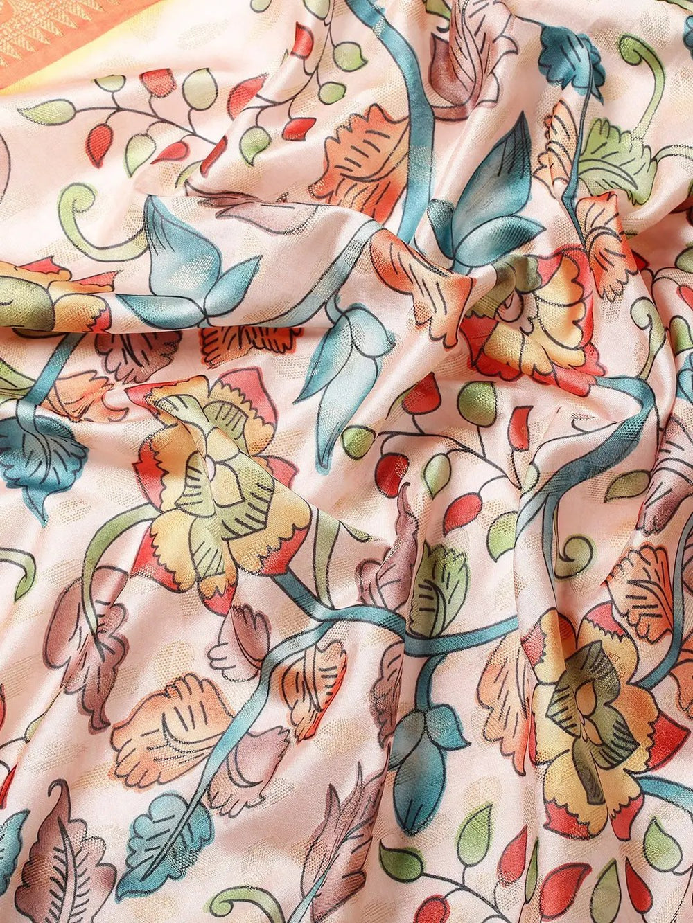 Kalamkari Pattu Banarasi Silk Saree 