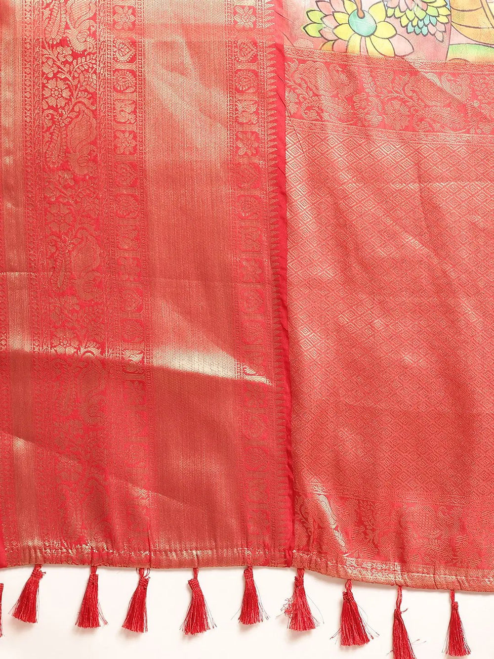Kalamkari Pattu Banarasi Silk Saree 