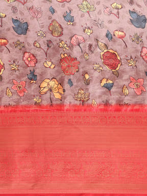 Kalamkari Pattu Banarasi Silk Saree 