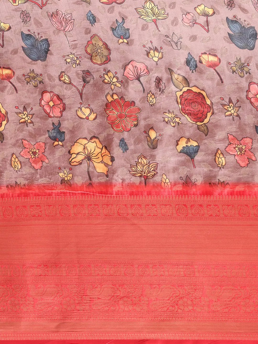Kalamkari Pattu Banarasi Silk Saree 