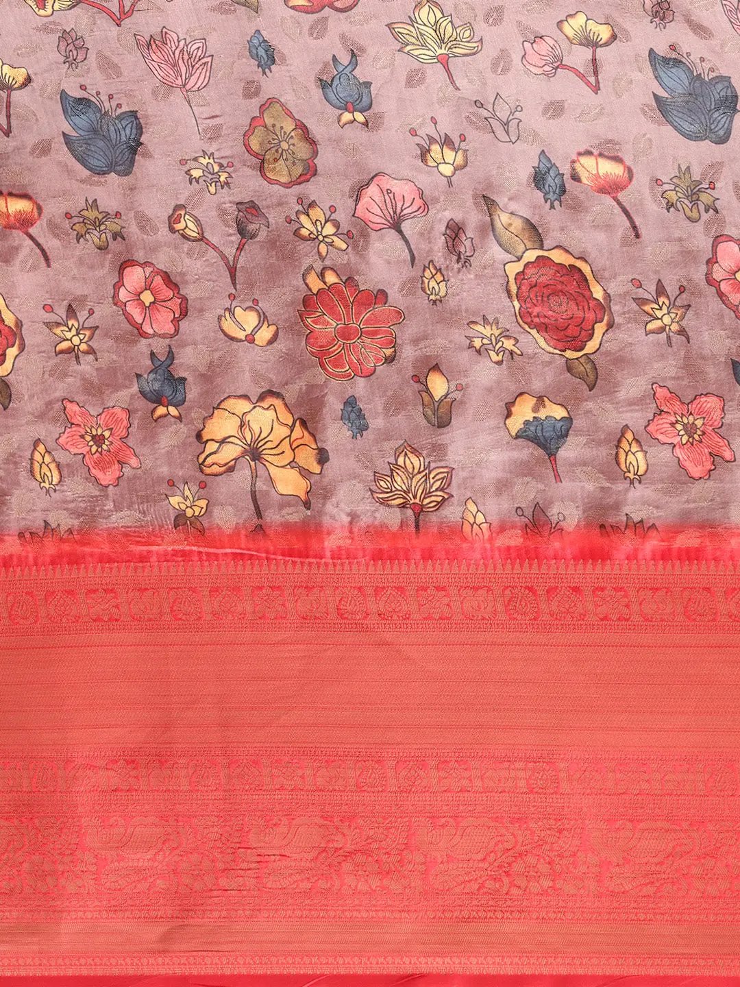 Kalamkari Pattu Banarasi Silk Saree 