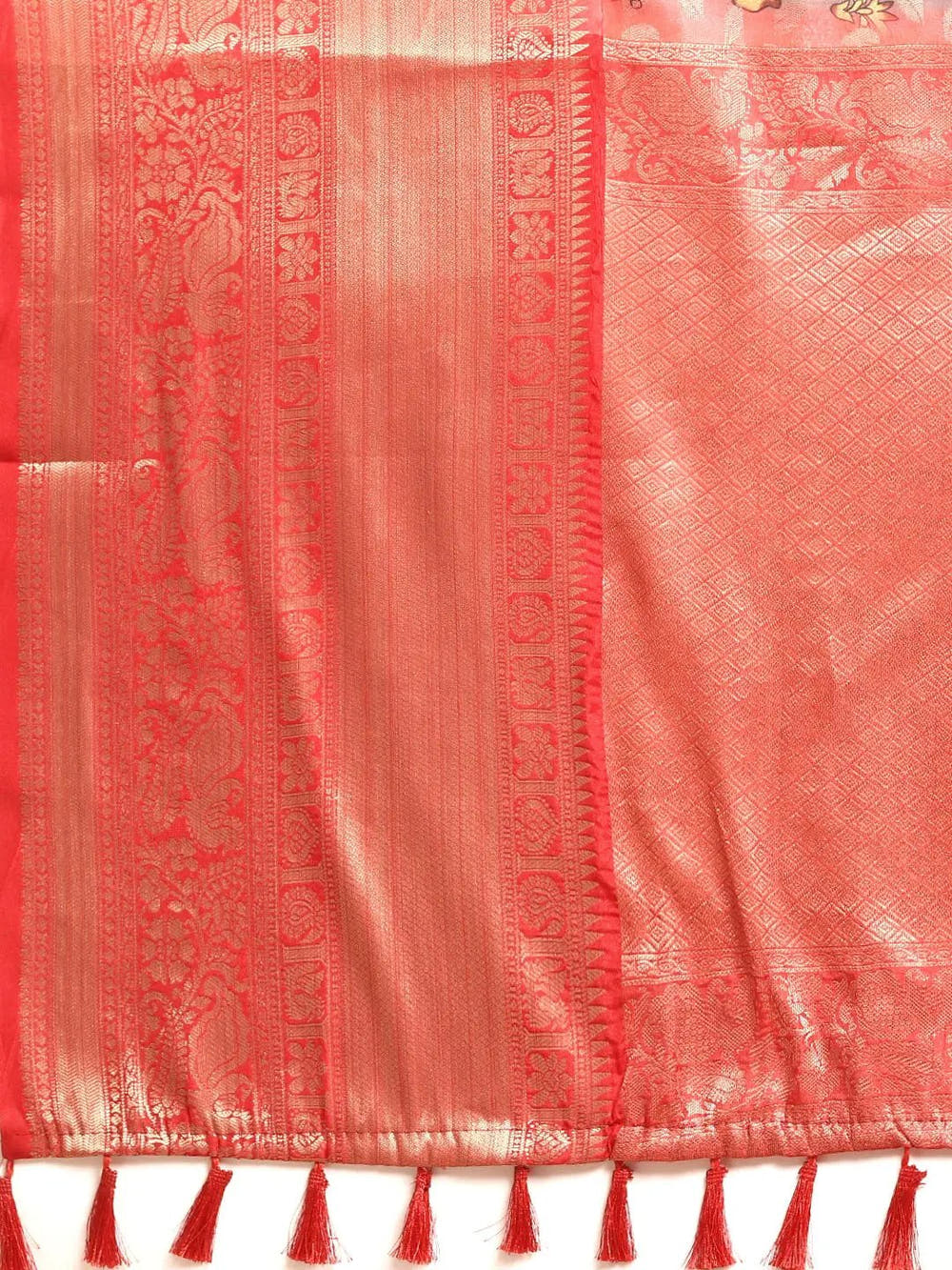 Kalamkari Pattu Banarasi Silk Saree 