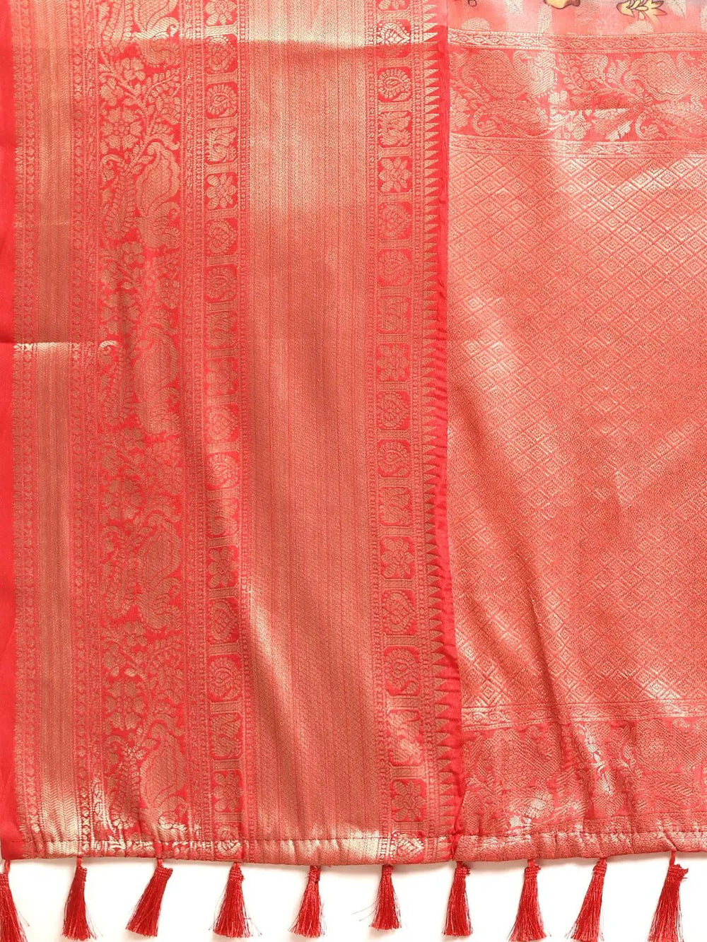 Kalamkari Pattu Banarasi Silk Saree 