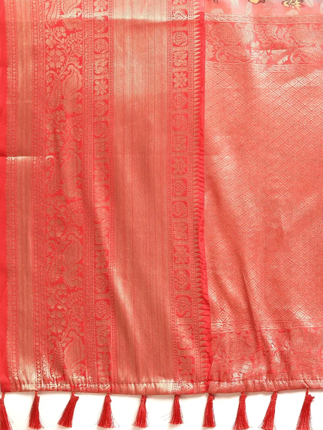 Kalamkari Pattu Banarasi Silk Saree 