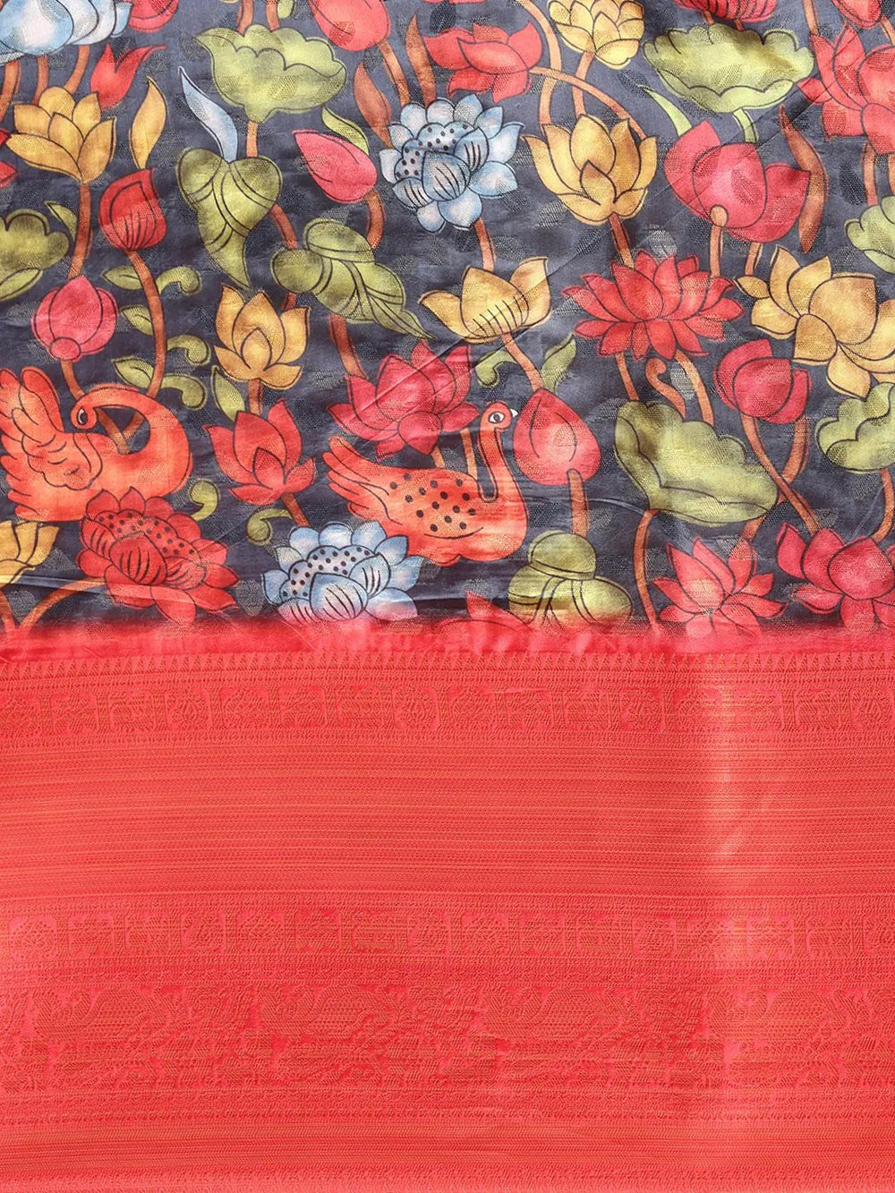 Kalamkari Pattu Banarasi Silk Saree 