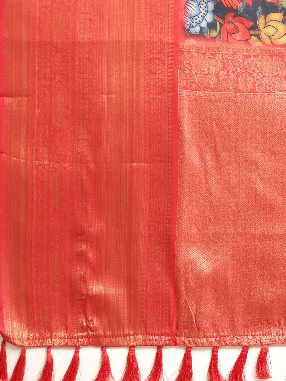Kalamkari Pattu Banarasi Silk Saree 