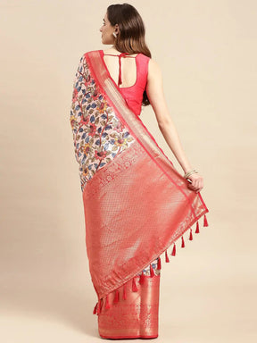 Kalamkari Pattu Banarasi Silk Saree