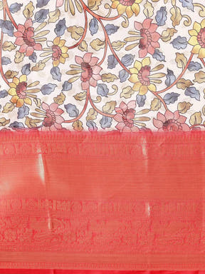 Kalamkari Pattu Banarasi Silk Saree 