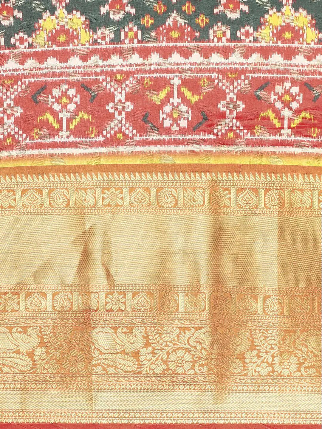 Kalamkari Pattu Banarasi Silk Saree 