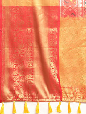 Kalamkari Pattu Banarasi Silk Saree 