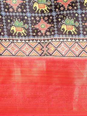 Kalamkari Pattu Banarasi Silk Saree 