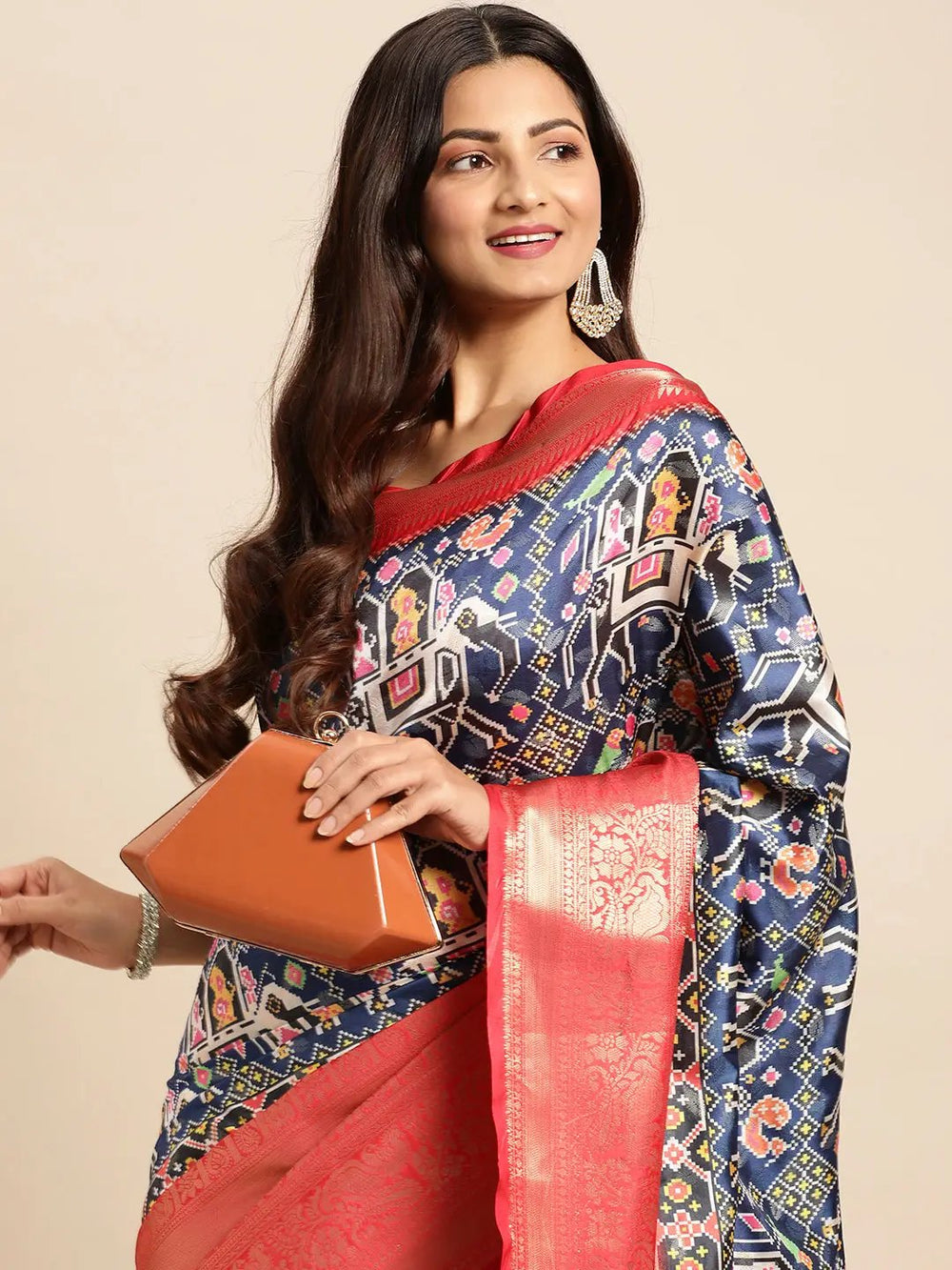 Kalamkari Pattu Banarasi Silk Saree 